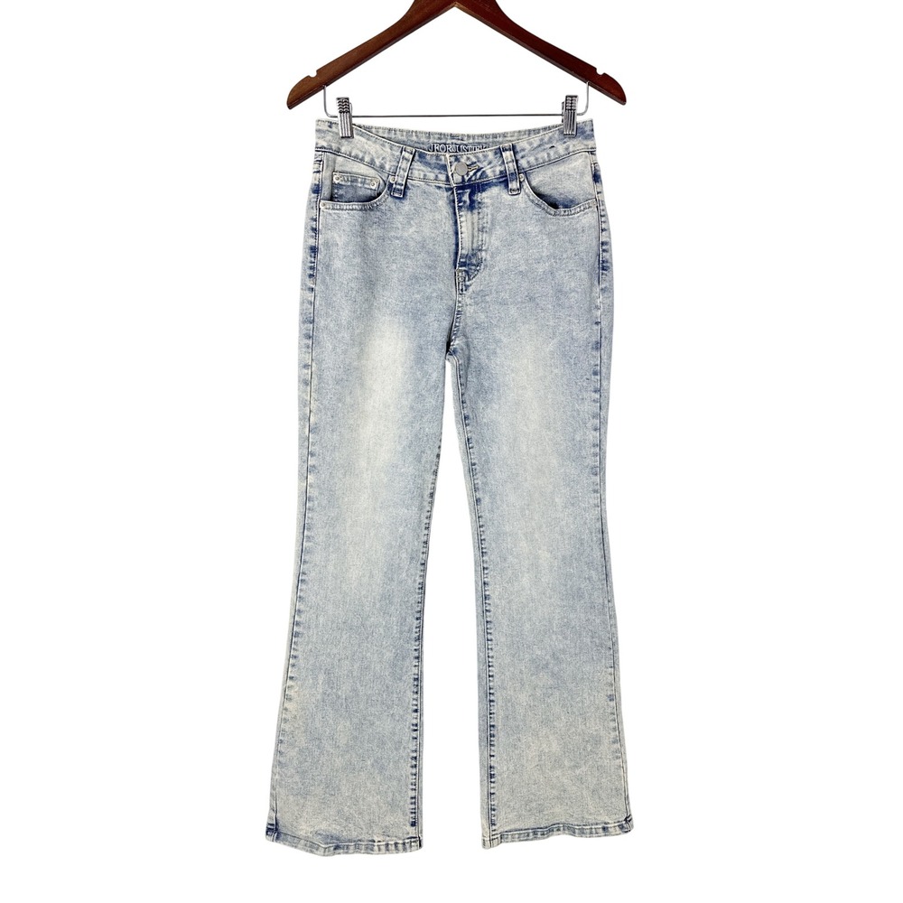 Y2K J For Justify Acid Wash Light Blue Bootcut Denim Jeans Junior's Size 7